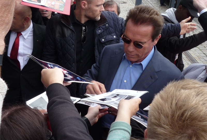Arnold Schwarzenegger Photo with RACC Autograph Collector RB-Autogramme Berlin