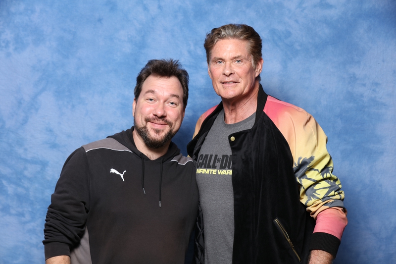 David Hasselhoff Photo with RACC Autograph Collector RB-Autogramme Berlin