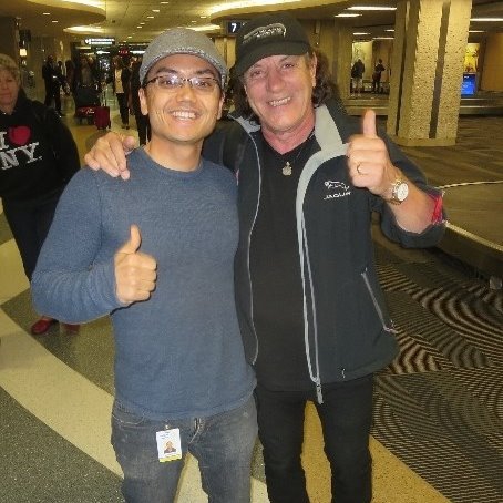 Brian Johnson Photo with RACC Autograph Collector Blue Line Signatures