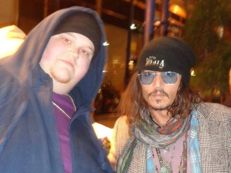 Johnny Depp with RACC Trusted collector A Piece Of History Collectibles