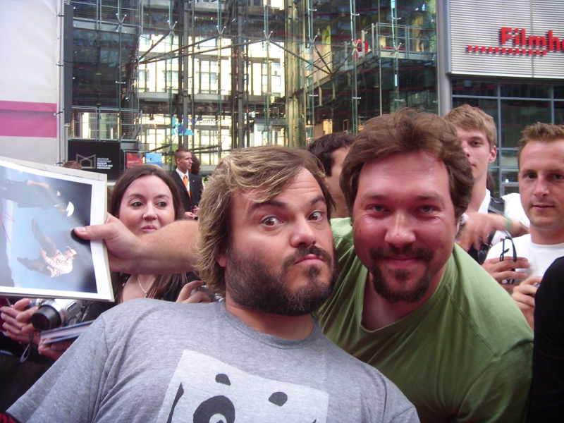 Jack Black Photo with RACC Autograph Collector RB-Autogramme Berlin