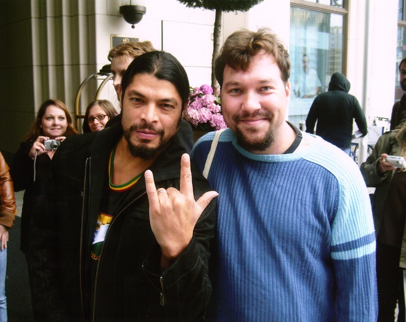 Robert Trujillo Photo with RACC Autograph Collector RB-Autogramme Berlin