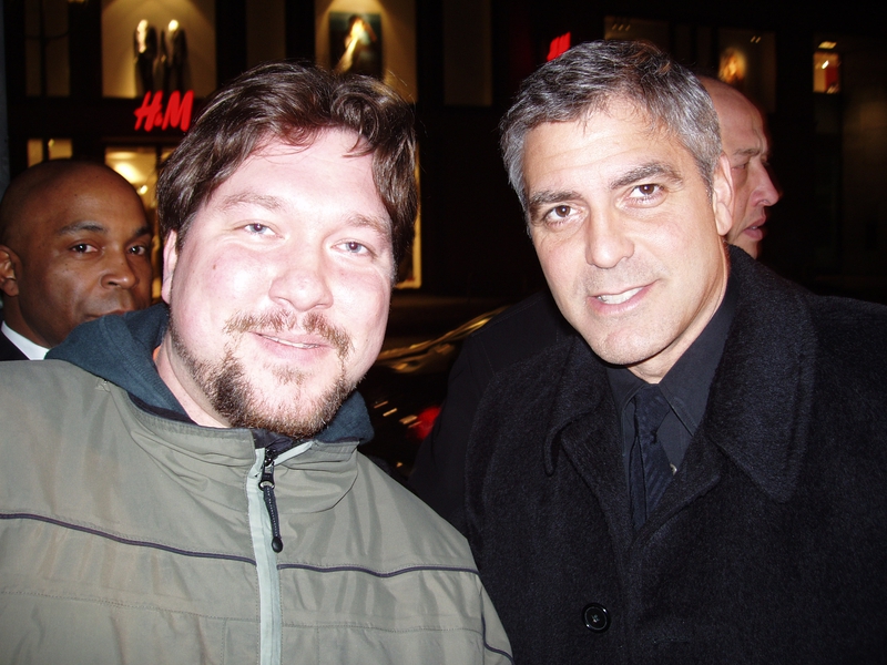 George Clooney Photo with RACC Autograph Collector RB-Autogramme Berlin