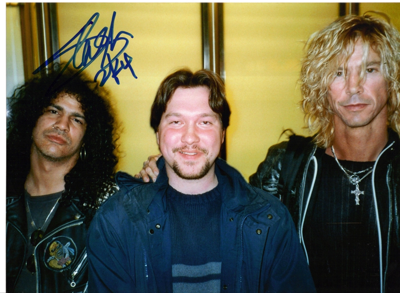 Duff McKagan Slash Photo with RACC Autograph Collector RB-Autogramme Berlin