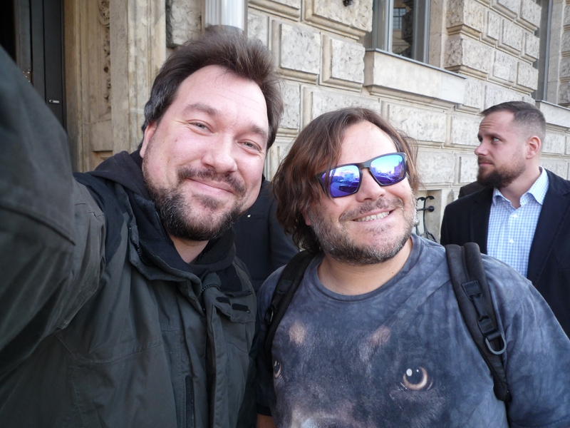 Jack Black Photo with RACC Autograph Collector RB-Autogramme Berlin