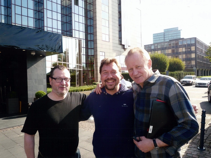 Lars von Trier Stellan Skarsgard Photo with RACC Autograph Collector RB-Autogramme Berlin