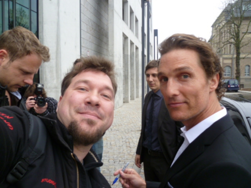 Matthew McConaughey Photo with RACC Autograph Collector RB-Autogramme Berlin