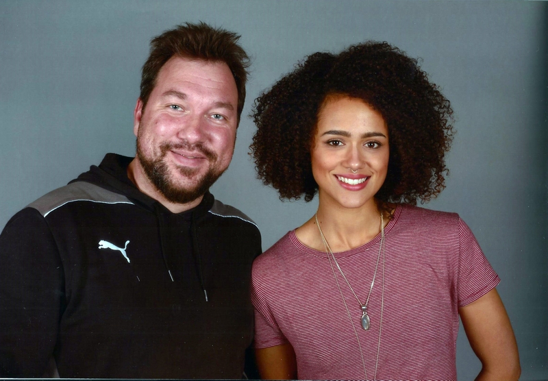 Nathalie Emmanuel Photo with RACC Autograph Collector RB-Autogramme Berlin