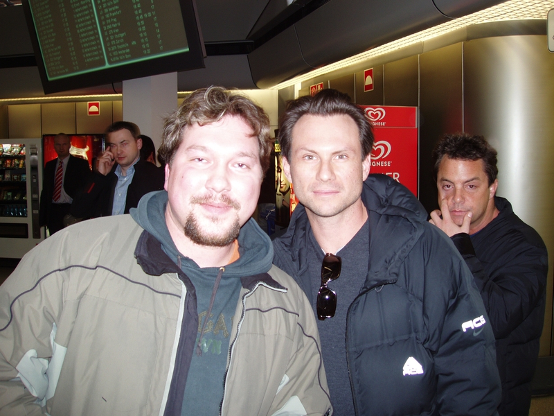 Christian Slater Photo with RACC Autograph Collector RB-Autogramme Berlin