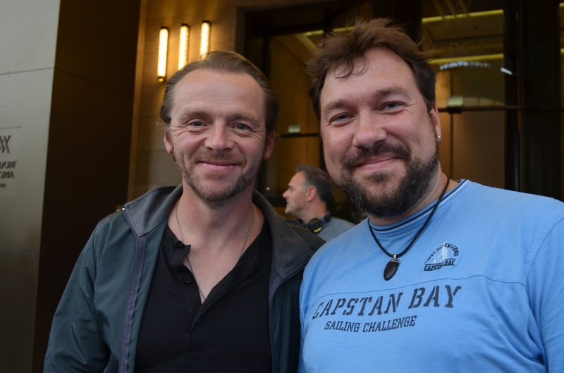 Simon Pegg Photo with RACC Autograph Collector RB-Autogramme Berlin