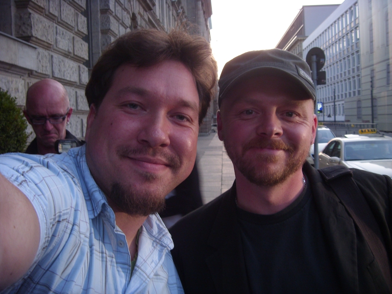 Simon Pegg Photo with RACC Autograph Collector RB-Autogramme Berlin