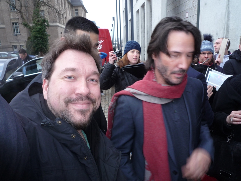 Keanu Reeves Photo with RACC Autograph Collector RB-Autogramme Berlin