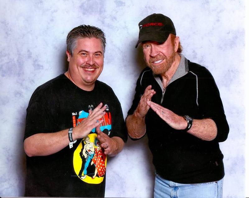 Chuck Norris Photo with RACC Autograph Collector Autograph Alliance