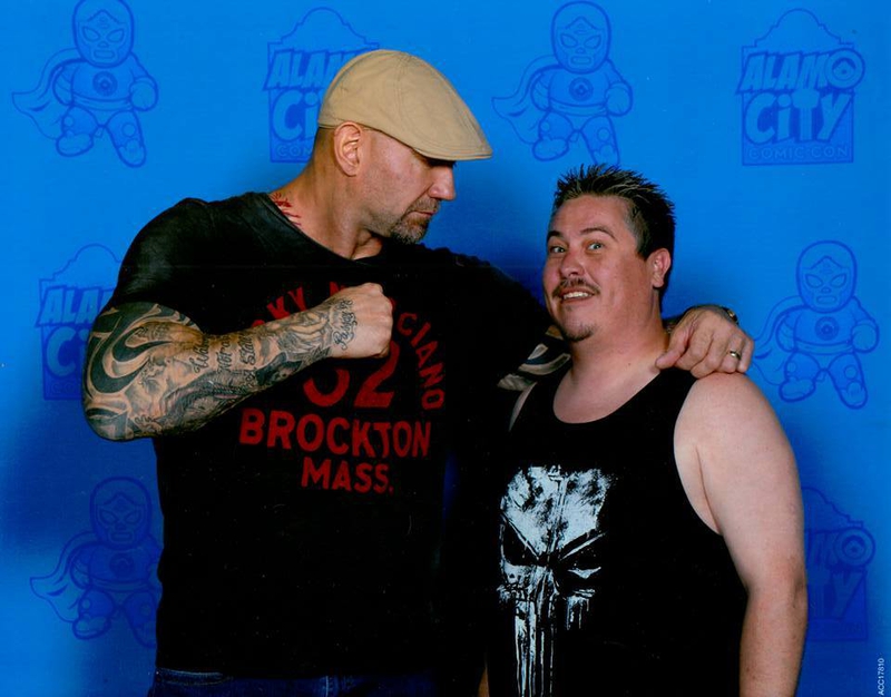 Dave Bautista Photo with RACC Autograph Collector Autograph Alliance