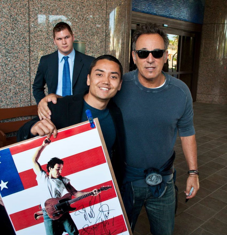 Bruce Springsteen Photo with RACC Autograph Collector Blue Line Signatures