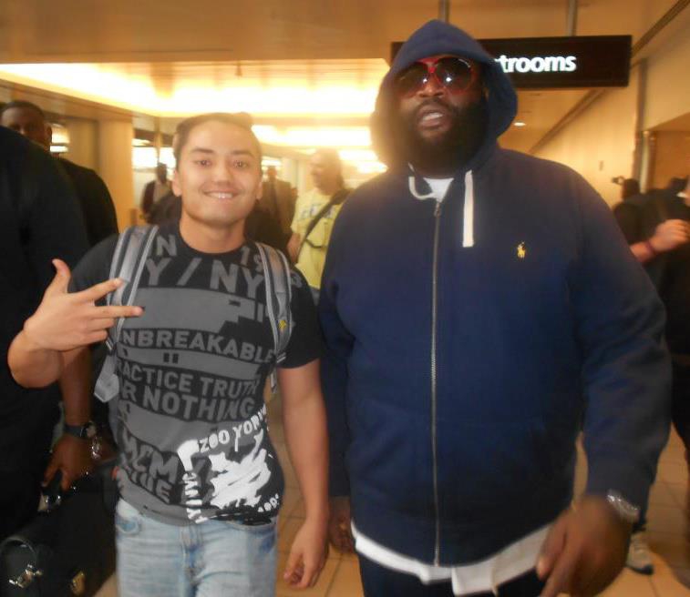 Rick Ross Photo with RACC Autograph Collector Blue Line Signatures