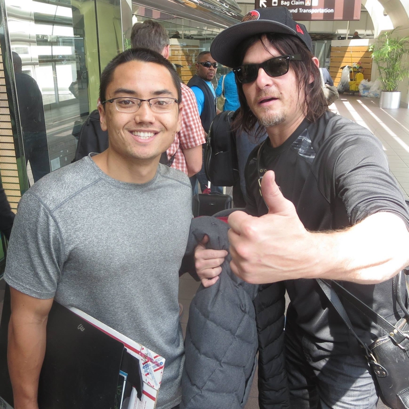 Norman Reedus Photo with RACC Autograph Collector Blue Line Signatures