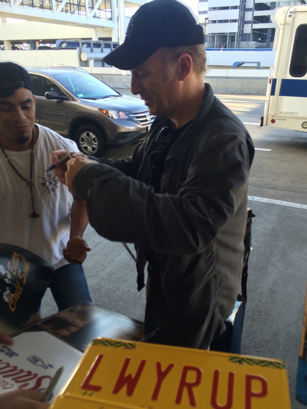 Bob Odenkirk Signing Autograph for RACC Autograph Collector Mike Schreiber