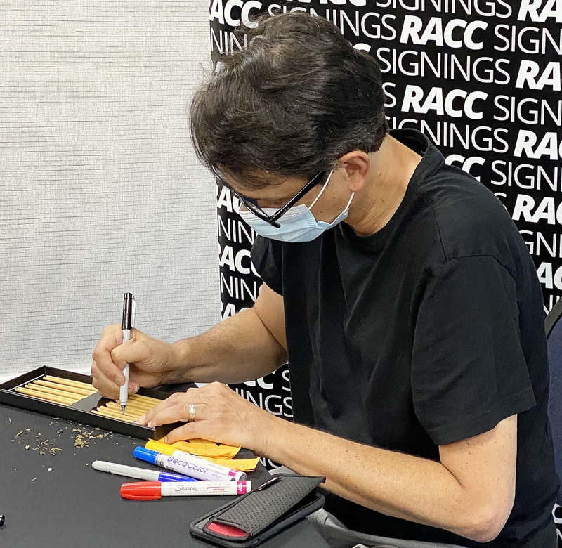 Ralph Macchio Signing Autograph for RACC Autograph Collector Framing History