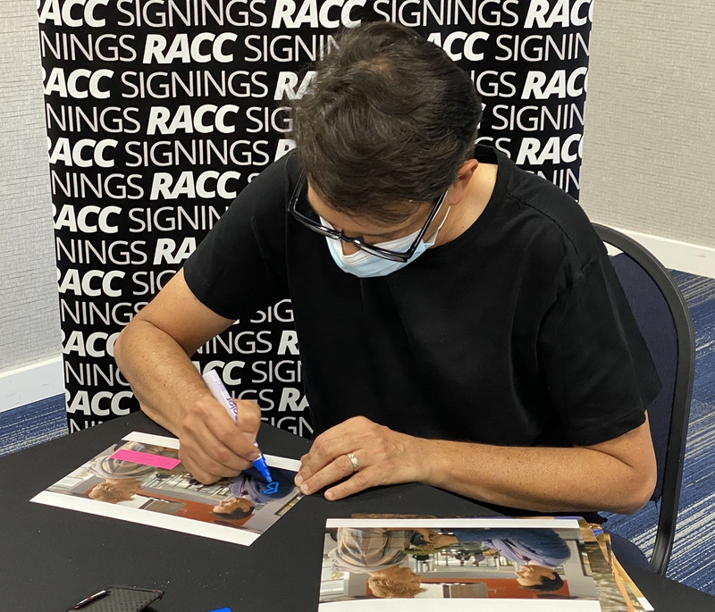 Ralph Macchio Signing Autographs for RACC Autograph Collector Framing History Ralph Macchio Signing Autograph for RACC Autograph Collector Framing History