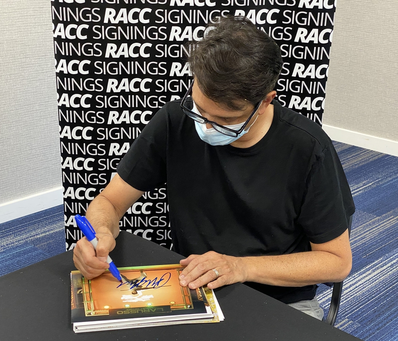 Ralph Macchio Signing Autographs for RACC Autograph Collector Framing History Ralph Macchio Signing Autograph for RACC Autograph Collector Framing History