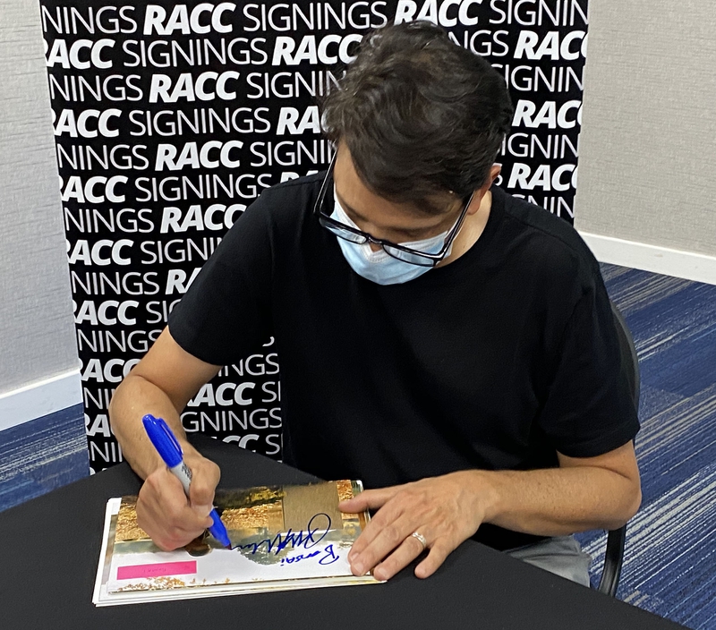 Ralph Macchio Signing Autographs for RACC Autograph Collector Framing History Ralph Macchio Signing Autograph for RACC Autograph Collector Framing History