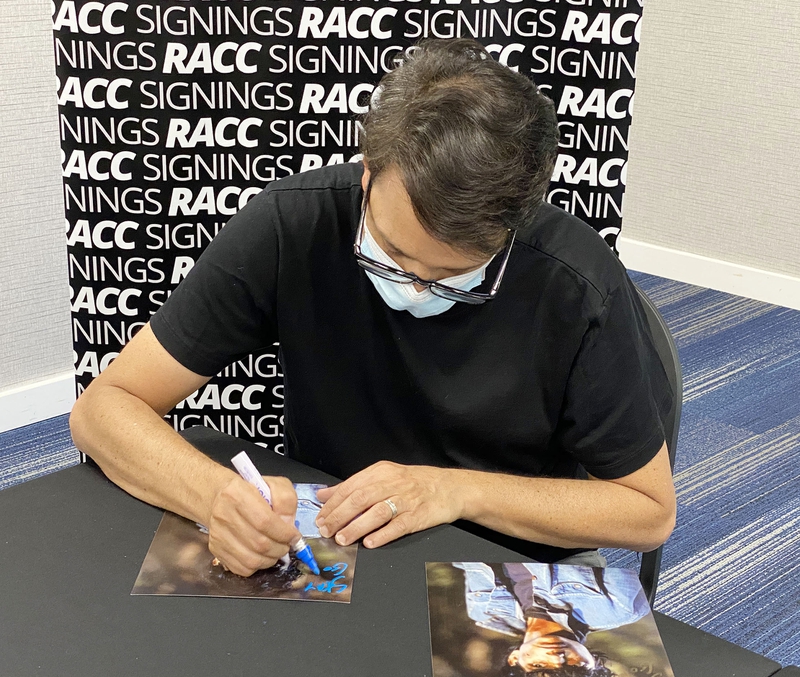 Ralph Macchio Signing Autograph for RACC Autograph Collector Framing History