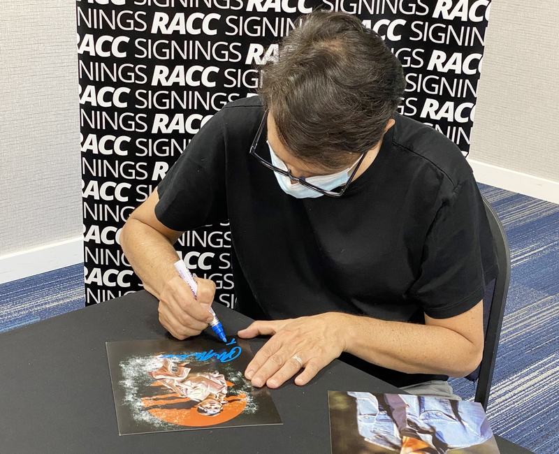 Ralph Macchio Signing Autograph for RACC Autograph Collector Framing History