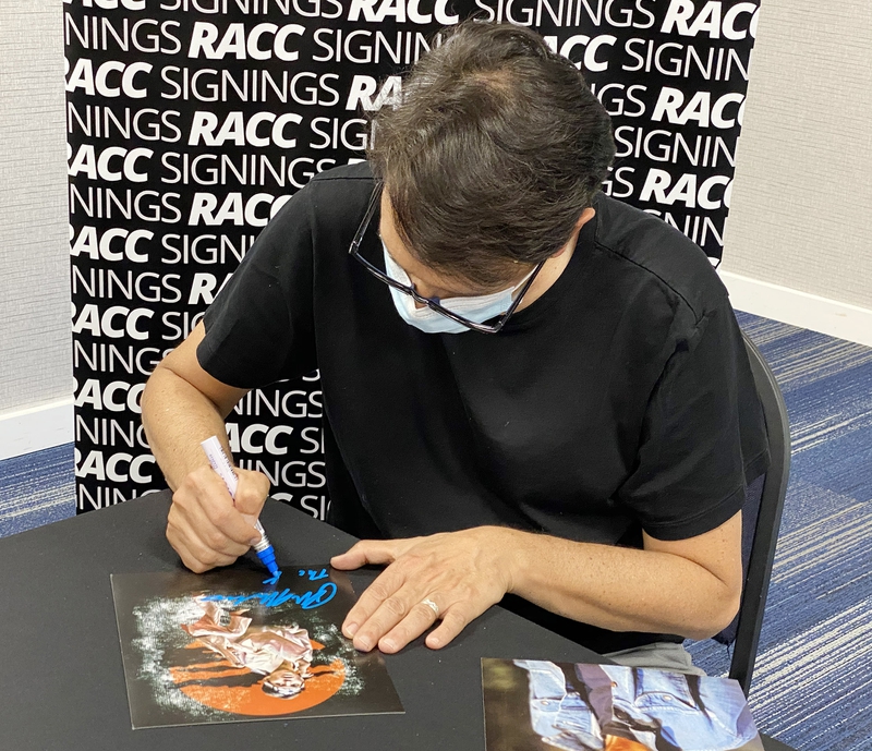 Ralph Macchio Signing Autograph for RACC Autograph Collector Framing History