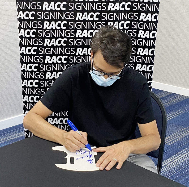 Ralph Macchio Signing Autograph for RACC Autograph Collector Framing History