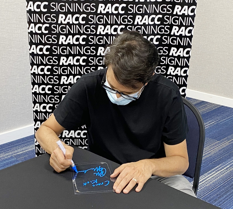 Ralph Macchio Signing Autograph for RACC Autograph Collector Framing History