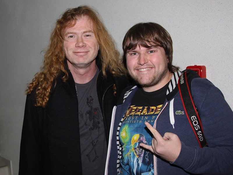 Dave Mustaine Photo with RACC Autograph Collector Ilya Zeta