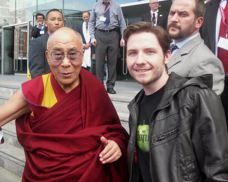 Dalai Lama Photo with RACC Autograph Collector Robert Swale