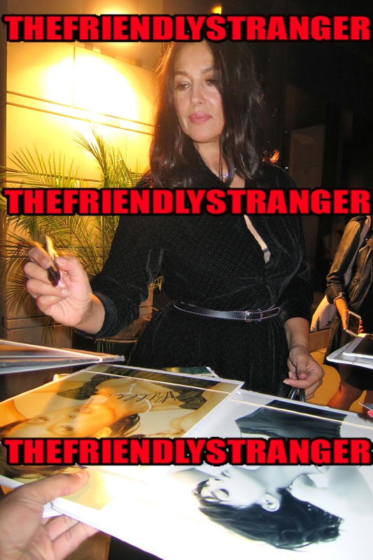 Monica Bellucci Signing Autograph for RACC Autograph Collector THEFRIENDLYSTRANGER