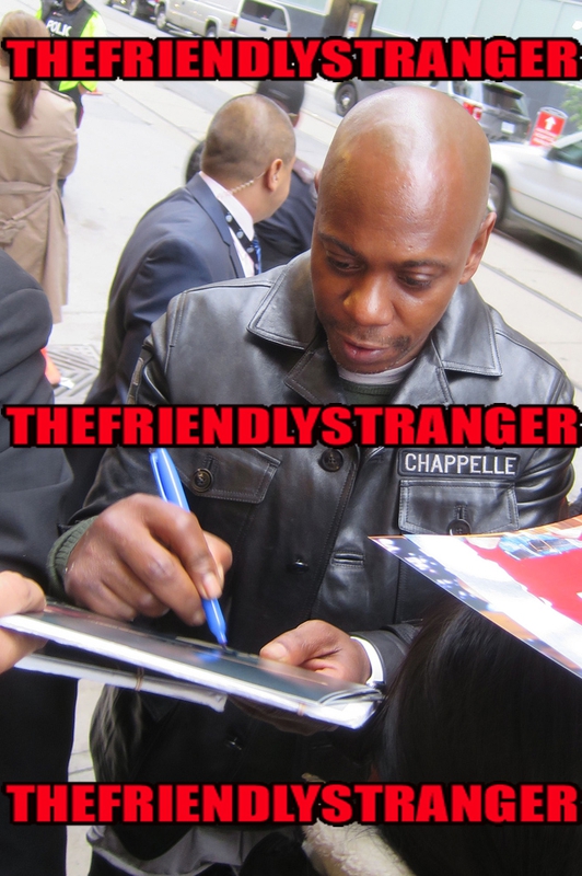 Dave Chappelle Signing Autograph for RACC Autograph Collector THEFRIENDLYSTRANGER