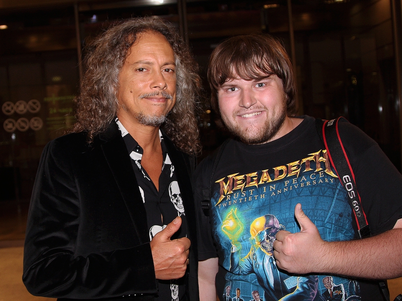 Kirk Hammett Photo with RACC Autograph Collector Ilya Zeta