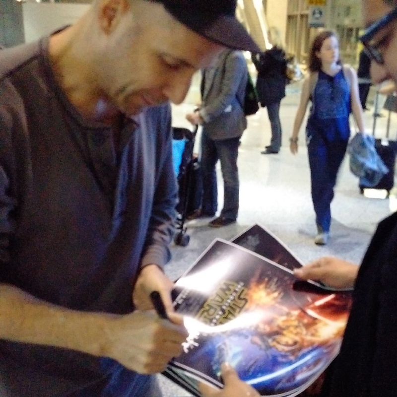 Michael Arndt Signing Autograph for RACC Autograph Collector Mike Schreiber