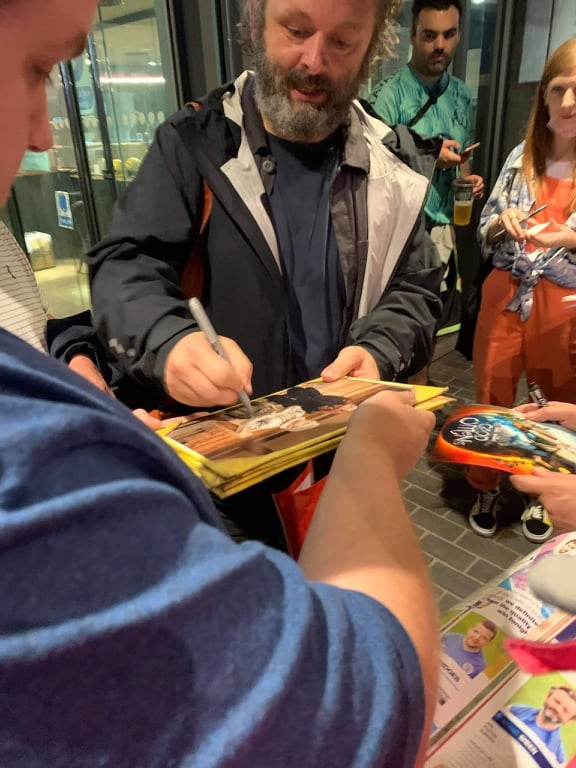 Michael Sheen Photo with RACC Autograph Collector Red Dragon Autographs