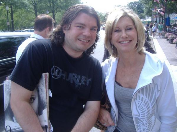 Olivia Newton-John Photo with RACC Autograph Collector bpautographs Olivia Newton-John Photo with RACC Autograph Collector bpautographs