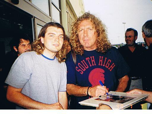Robert Plant Photo with RACC Autograph Collector bpautographs
