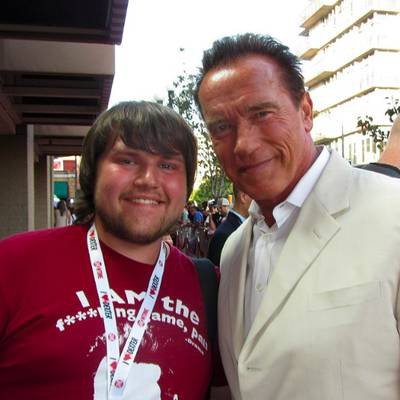 Arnold Schwarzenegger Photo with RACC Autograph Collector Ilya Zeta