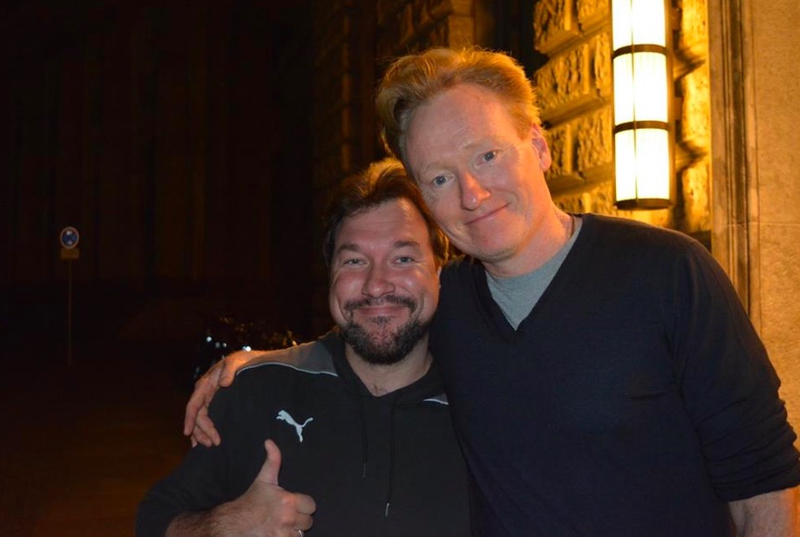 Conan O'Brien Photo with RACC Autograph Collector RB-Autogramme Berlin