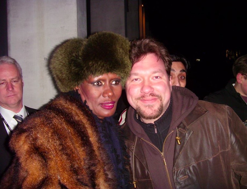 Grace Jones Photo with RACC Autograph Collector RB-Autogramme Berlin