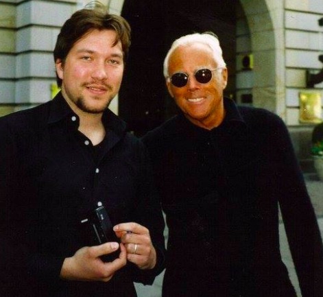 Giorgio Armani Photo with RACC Autograph Collector RB-Autogramme Berlin