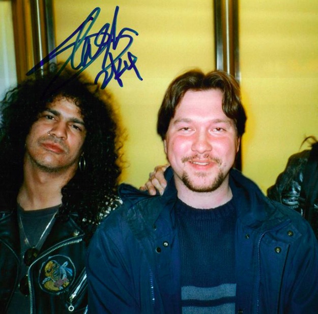 Slash Photo with RACC Autograph Collector RB-Autogramme Berlin