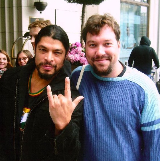 Robert Trujillo Photo with RACC Autograph Collector RB-Autogramme Berlin