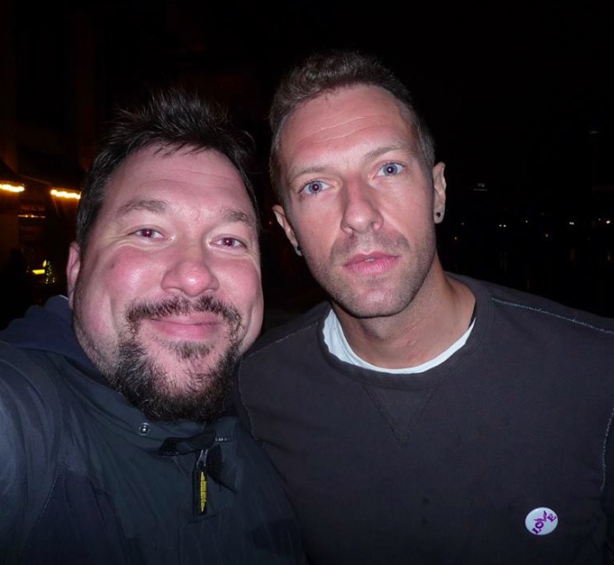 Chris Martin Photo with RACC Autograph Collector RB-Autogramme Berlin