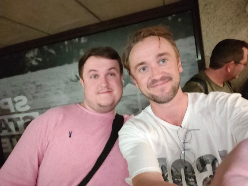 Tom Felton Photo with RACC Autograph Collector Red Dragon Autographs