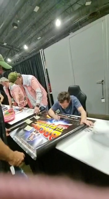 Michael J. Fox Signing Autograph for RACC Autograph Collector Abz Autographs