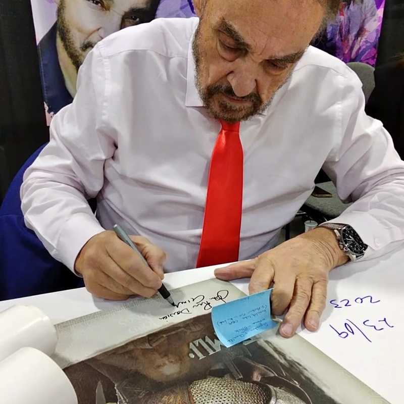 John Rhys-Davies Signing Autograph for RACC Autograph Collector TIBERA AUTOGRAPHS